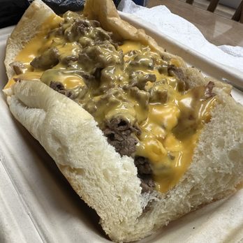 Reno’s Cheesesteaks - #4 With added bacon. All veggies and side shows are on the bottom where they belong! - Food Trucks Near Me - Reno, Nevada Reno’s Cheesesteaks - #4 With added bacon. All veggies and side shows are on the bottom where they belong! - Food Trucks Near Me - Reno, Nevada