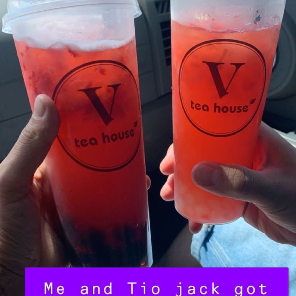 V Tea House - Strawberry tea with boba - Bubble Tea Near Me - Colton, California V Tea House - Strawberry tea with boba - Bubble Tea Near Me - Colton, California
