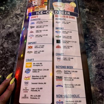 Bubba's 33 - Drinks Menu - Pizza Near Me - Parlin, New Jersey