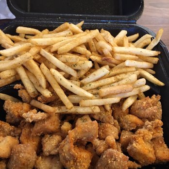 Zero Degrees - Popcorn chicken with Cajun fries - Bubble Tea Near Me - Greenacres, Florida Zero Degrees - Popcorn chicken with Cajun fries - Bubble Tea Near Me - Greenacres, Florida