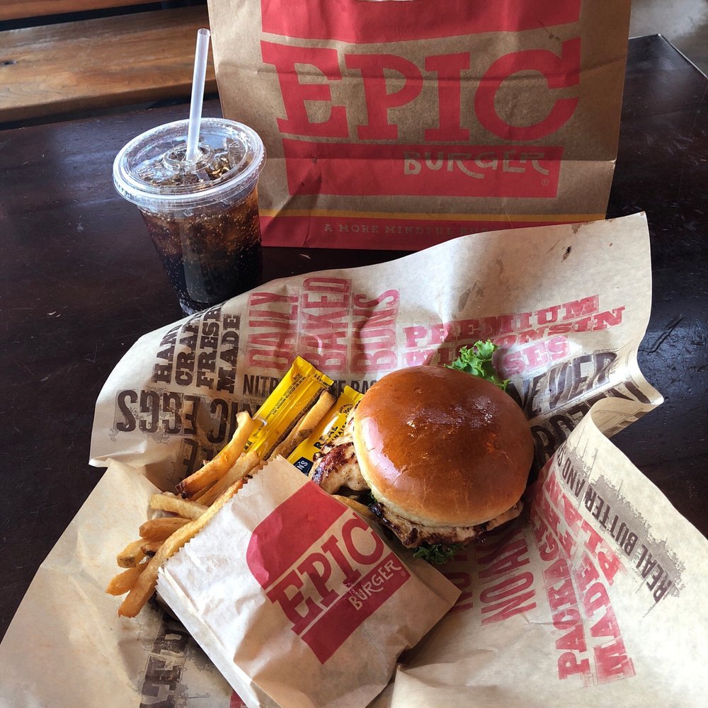 Epic Burger - All this for .88 cents I love being a Yelper great deal. My chicken sandwich was delicious, fries hot and crispy just the way I like them. - Burgers Near Me - Skokie, Illinois Epic Burger - All this for .88 cents I love being a Yelper great deal. My chicken sandwich was delicious, fries hot and crispy just the way I like them. - Burgers Near Me - Skokie, Illinois