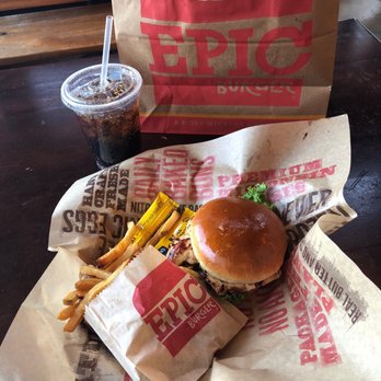 Epic Burger - All this for .88 cents I love being a Yelper great deal.  My chicken sandwich was delicious, fries hot and crispy just the way I like them. - Burgers Near Me - Skokie, Illinois