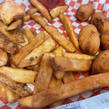 Zax Restaurant - Kids Mini Corndogs and Fries - My toddler devoured it! Delicious! (Took the picture half way through. :)) - Pizza Near Me - Moab, Utah Zax Restaurant - Kids Mini Corndogs and Fries - My toddler devoured it! Delicious! (Took the picture half way through. :)) - Pizza Near Me - Moab, Utah