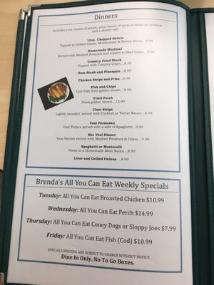 Menu photo 3 Brenda's Family Dining Temperance, MI