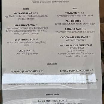 Breadbelly - Daily pastries menu - Bakeries Near Me - San Francisco, California