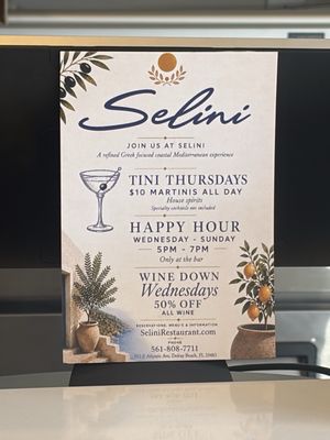 Menu photo 2 Selini Delray Beach, FL