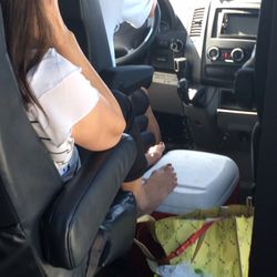 LuxXpress - This person is Nasty! putting her fungus feet on the water cooler! Poor driver has to touch it and hands us the waters! Discus ting!