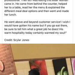 Subway - From Facebook- he deserves recognition