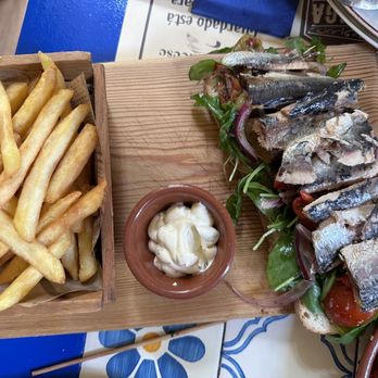 Tascantiga - Sardines sandwich with fries. Yum! - Portuguese Near Me - Sintra, 11