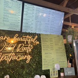 Wild Roots Apothecary - Menu
