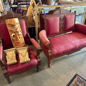 Vintage On The Common - Antique Couch & matching Chair - Used, Vintage & Consignment Near Me - Littleton, Massachusetts Vintage On The Common - Antique Couch & matching Chair - Used, Vintage & Consignment Near Me - Littleton, Massachusetts