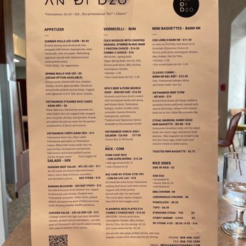 An Di Dzo - Menu front - Vietnamese Near Me - Honolulu, Hawaii An Di Dzo - Menu front - Vietnamese Near Me - Honolulu, Hawaii