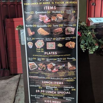 Birria Bros. - Menu 12/25 - Mexican Near Me - Bakersfield, California