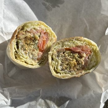 Unplugged Eatery - Falafel Wrap (added jalapeños) - Cafes Near Me Unplugged Eatery - Falafel Wrap (added jalapeños) - Cafes Near Me