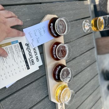 Bridge’s End Brewing - Flight of beer 8/2025 - Breweries Near Me - Shawnee Hills, Ohio Bridge’s End Brewing - Flight of beer 8/2025 - Breweries Near Me - Shawnee Hills, Ohio