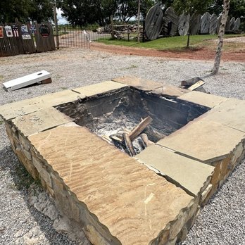 Chicken Shack - Fireplace outside - Chicken Wings Near Me - Arcadia, Oklahoma