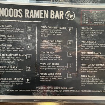 Noods Ramen Bar - Menu - Ramen Near Me - Honolulu, Hawaii Noods Ramen Bar - Menu - Ramen Near Me - Honolulu, Hawaii