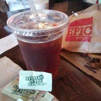 Epic Burger - Stevia in the raw, almost never in a restaurant. Nice touch - Burgers Near Me - Evanston, Illinois Epic Burger - Stevia in the raw, almost never in a restaurant. Nice touch - Burgers Near Me - Evanston, Illinois
