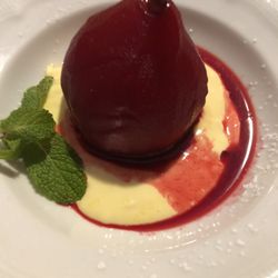 All'Osteria Bottega - Pera al vino e crema inglese