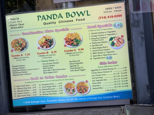 Menu photo 8 Panda Bowl Fountain Valley, CA Menu photo 8 Panda Bowl Fountain Valley, CA