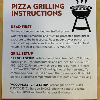 Papa Murphy's - Pizza on the grill page 1 instructions - Pizza Near Me - Fresno, California