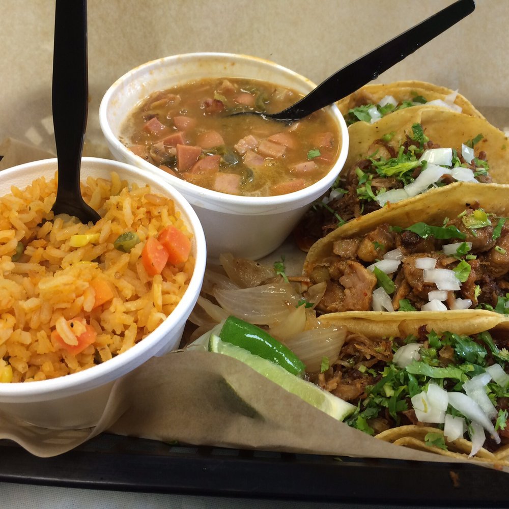 Tranky's Tacos - 4 tacos! Chicharron, al pastor, carnitas and barbacoa. The chicharron here is delicate and unique! Super yummy and worth a try! - Tex-Mex Near Me - Garland, Texas Tranky's Tacos - 4 tacos! Chicharron, al pastor, carnitas and barbacoa. The chicharron here is delicate and unique! Super yummy and worth a try! - Tex-Mex Near Me - Garland, Texas