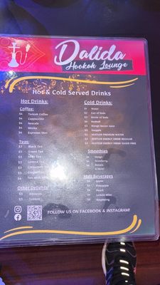 Menu photo 2 Dalida hookah lounge Philadelphia, PA