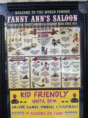 Menu photo 1 Fanny Ann's Saloon Sacramento, CA