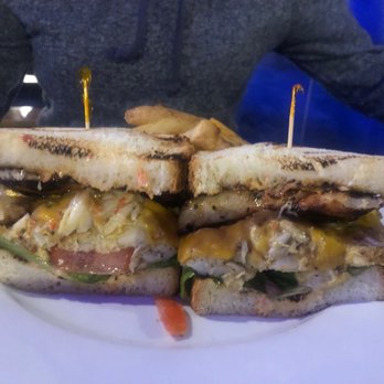 Nicks Fish House - Blacked Chicken sandwich with crab Oscar on top! - Seafood Near Me - Baltimore, Maryland Nicks Fish House - Blacked Chicken sandwich with crab Oscar on top! - Seafood Near Me - Baltimore, Maryland