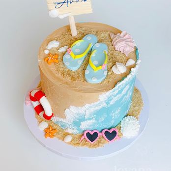 Leyana Sugar Studio - Beach birthday cake - Custom Cakes Near Me Leyana Sugar Studio - Beach birthday cake - Custom Cakes Near Me