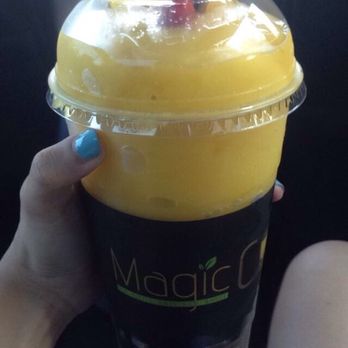 Magic Cup - Mango passion fruit smoothie - Coffee & Tea Near Me - Richardson, Texas Magic Cup - Mango passion fruit smoothie - Coffee & Tea Near Me - Richardson, Texas