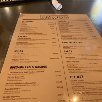 Emilio's Mexican Kitchen - Menu - Mexican Near Me - Dallas, Texas Emilio's Mexican Kitchen - Menu - Mexican Near Me - Dallas, Texas