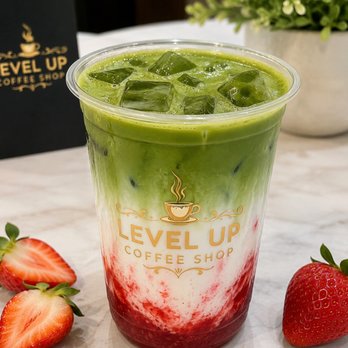 Level Up Coffee Shop - Strawberry Matcha - Sandwiches Near Me - Glendale, California Level Up Coffee Shop - Strawberry Matcha - Sandwiches Near Me - Glendale, California
