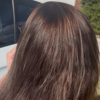 K Charles Schertz - Before. Layers uneven. Green undertone - Hair Salons Near Me - Schertz, Texas K Charles Schertz - Before. Layers uneven. Green undertone - Hair Salons Near Me - Schertz, Texas