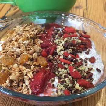 Green Engine Coffee - Bonds bowl- chia pudding with lots of toppings - Coffee & Tea Near Me - Haverford, Pennsylvania Green Engine Coffee - Bonds bowl- chia pudding with lots of toppings - Coffee & Tea Near Me - Haverford, Pennsylvania