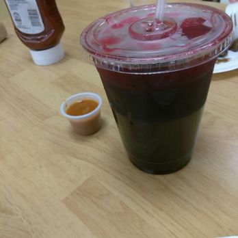 Oasis Vegetarian Cafe - Hibiscus "iced" tea, it's really good but today it was warm not refreshing - Vegetarian Near Me - Riverside, California Oasis Vegetarian Cafe - Hibiscus "iced" tea, it's really good but today it was warm not refreshing - Vegetarian Near Me - Riverside, California