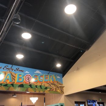Da Boccery - Pretty cool Da Boccery sign and entry to outside is under it - Axe Throwing Near Me - Livermore, California Da Boccery - Pretty cool Da Boccery sign and entry to outside is under it - Axe Throwing Near Me - Livermore, California