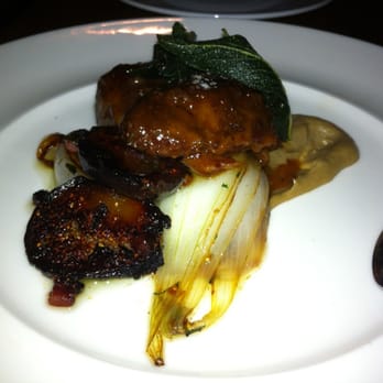 Staple & Fancy - Pork cheek with eggplant purée - Italian Near Me - Seattle, Washington Staple & Fancy - Pork cheek with eggplant purée - Italian Near Me - Seattle, Washington