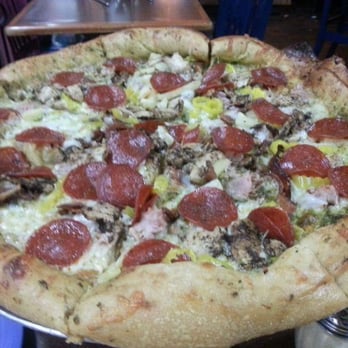 Mellow Mushroom - Hawaiian Pizza with additional toppings - Pizza Near Me - Fort Worth, Texas Mellow Mushroom - Hawaiian Pizza with additional toppings - Pizza Near Me - Fort Worth, Texas