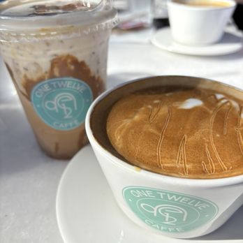 One Twelve Caffe - Biscoff Cookie Latte & Caramel Macchiato - Coffee & Tea Near Me - Downey, California