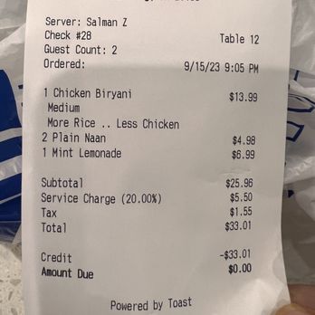 Clove - Surcharge is meant for groups of 5 or more, we are a family of 3, still they included that. Be weary. - Pakistani Near Me - Sterling, Virginia Clove - Surcharge is meant for groups of 5 or more, we are a family of 3, still they included that. Be weary. - Pakistani Near Me - Sterling, Virginia