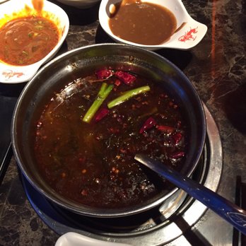 Han Restaurant - The mild spicy broth. Was still way spicy! Looked spicier than it was however. - Hot Pot Near Me - Hartford, Connecticut Han Restaurant - The mild spicy broth. Was still way spicy! Looked spicier than it was however. - Hot Pot Near Me - Hartford, Connecticut