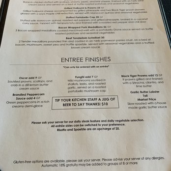 The View Oceanside Grill - Menu as of June 2022 - Seafood Near Me - Nanaimo, British Columbia