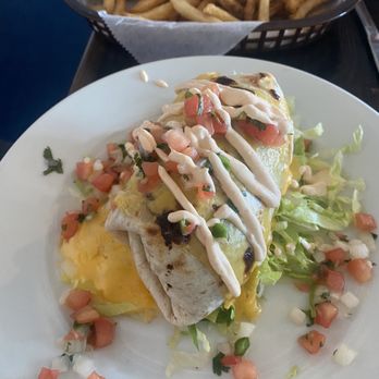 The Break - breakfast burrito with a side of fries - Salad Near Me - Asbury Park, New Jersey The Break - breakfast burrito with a side of fries - Salad Near Me - Asbury Park, New Jersey