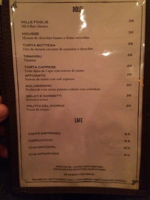 Menu photo 1 Bottega Del Vino Rio de Janeiro, RJ