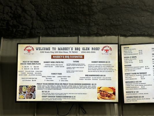 Menu photo 2 Massey’s BBQ Glen Rose, TX Menu photo 2 Massey’s BBQ Glen Rose, TX