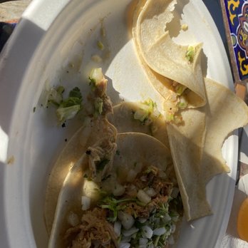 Tio's Tacos - Chicken tacos. Tortilla was cold right off the fridge. A little warm fue to the meat - Mexican Near Me - Riverside, California Tio's Tacos - Chicken tacos. Tortilla was cold right off the fridge. A little warm fue to the meat - Mexican Near Me - Riverside, California