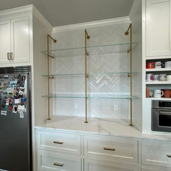 REVCO Handyman Solutions - Custom hung metal and glass shelves on marble - Handyman Near Me - Tyler, Texas REVCO Handyman Solutions - Custom hung metal and glass shelves on marble - Handyman Near Me - Tyler, Texas