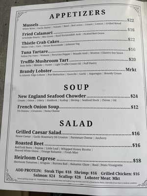 Menu photo 2 Thistle Inn Restaurant Boothbay Harbor, ME Menu photo 2 Thistle Inn Restaurant Boothbay Harbor, ME
