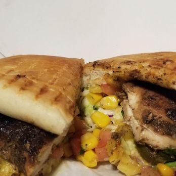 Scotty Bons Caribbean Grill - Jerk chicken sandwich. Amazing. Filling. Totally worth it. - Caribbean Near Me - Scarborough, Ontario